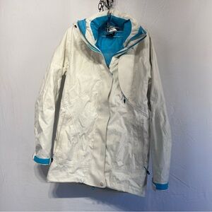 Women's Adidas Outdoor White Insulated Coat Detachable Hoodie XS - Minor Stains